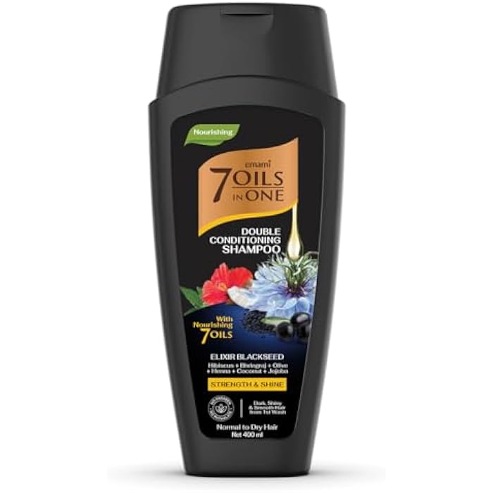 Emami 7 Oils in One Double Conditioning Shampoo Elixir Black seed 400 ML - Image 1